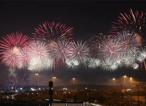 五大连池市焰火晚会